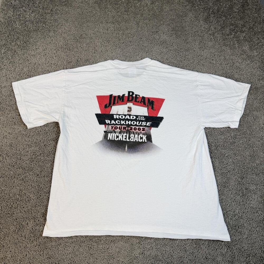 Vintage Nickleback Jim Beam 2002 Tour Shirt Size XL Road To The Rackhouse